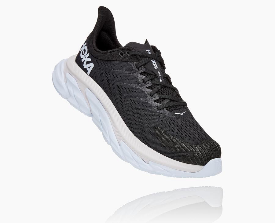 Tenis Hoka One One Masculino Pretas/Branco - Clifton Edge - 302-MSLZKX